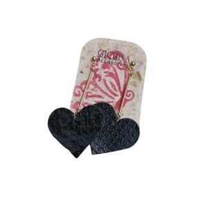 Aretes Corazon Negro