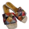 Sandalia plana triangulo de colores